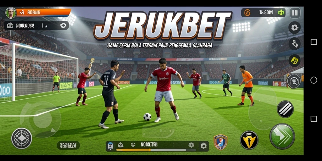 Gameplay seru JERUKBET dalam pertandingan sepak bola.