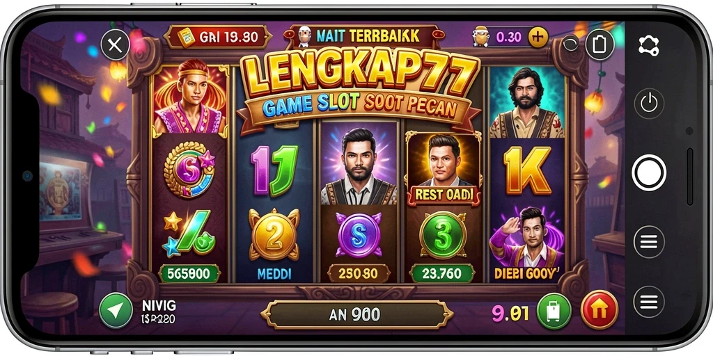 Tampilan seru gameplay LENGKAP777 dengan slot yang mengasyikkan.
