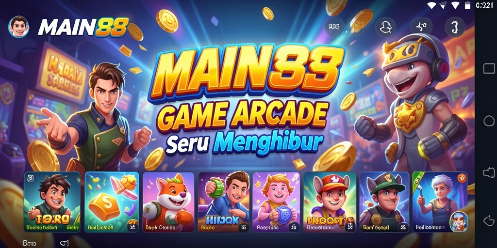 Tampilan gameplay utama MAIN88 yang penuh aksi arcade.