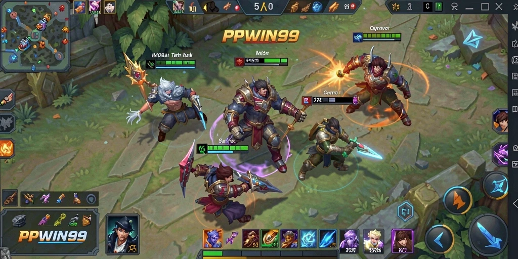 Screenshot PPWIN99 menunjukkan aksi seru dalam pertarungan tim.