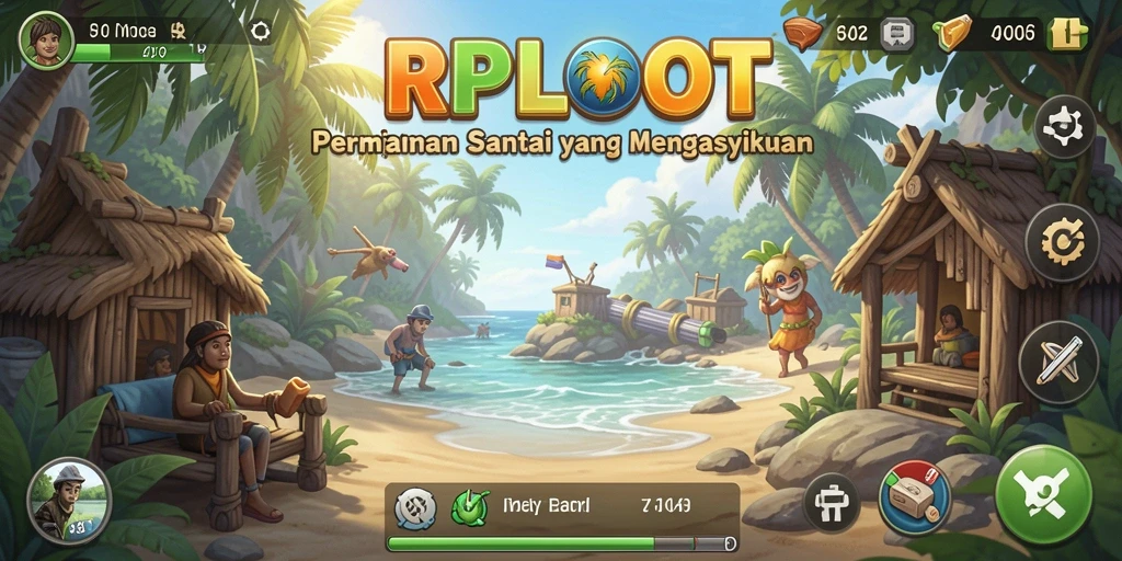Tampilan menarik dari gameplay RPLOOT yang ceria dan penuh warna.