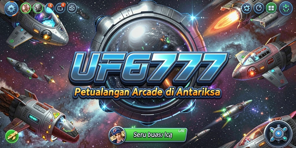 Screenshot gameplay UFO777 menunjukkan aksi menegangkan di luar angkasa.