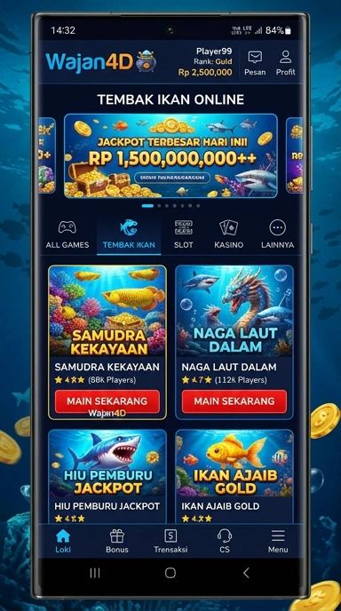 Tampilan antarmuka pengguna wajan4d yang bersih dan rapi.